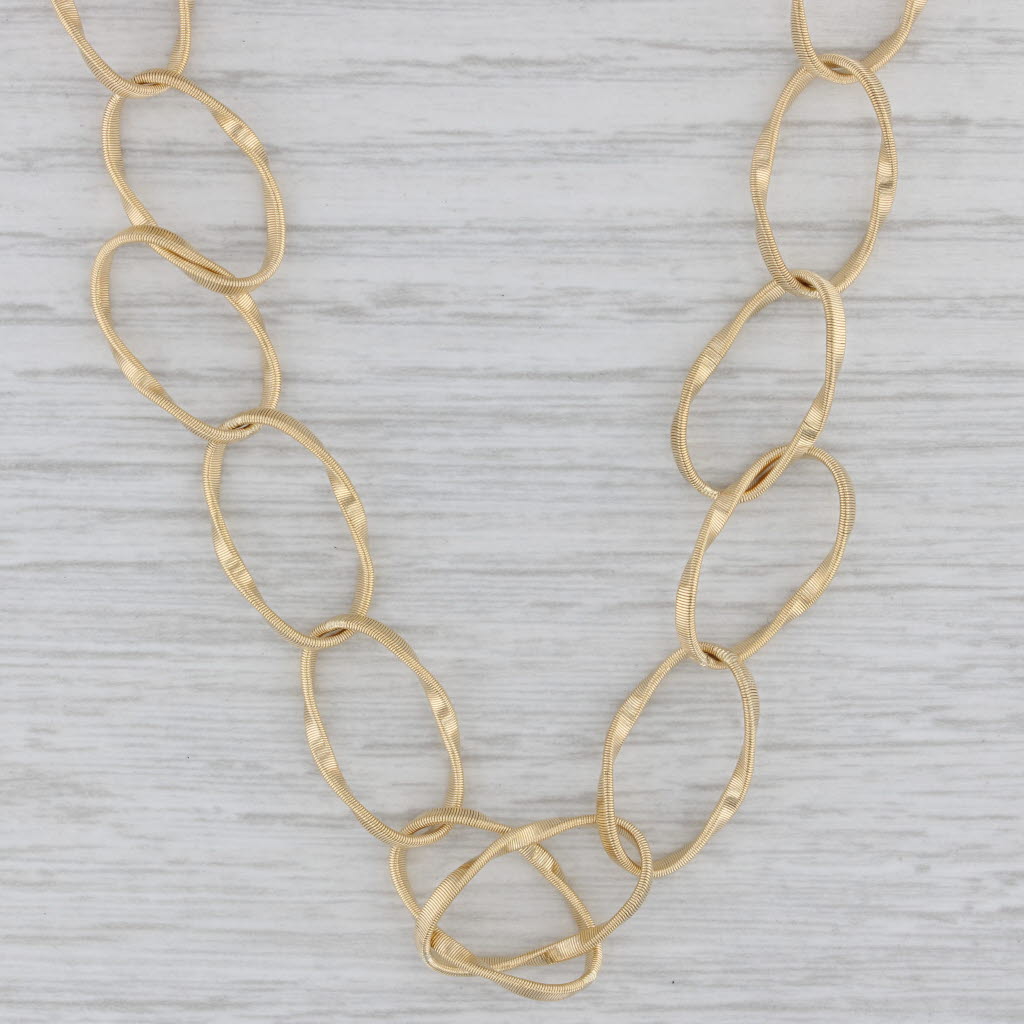 Gray Marco Bicego Marrakech Onde Coil Link Necklace 18k Yellow Gold 17"