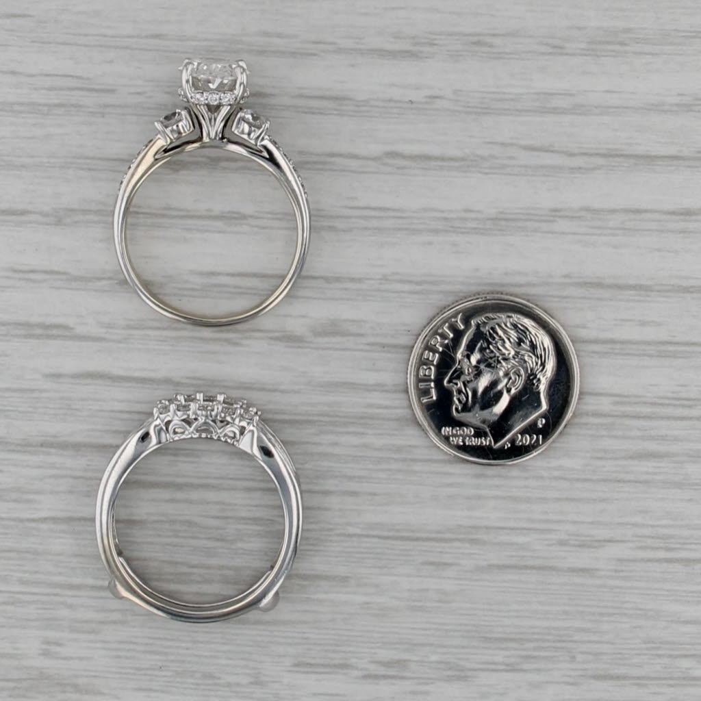 2.74ctw IGI Lab Created Diamond Engagement Ring Wedding Band Jacket 14k Gold