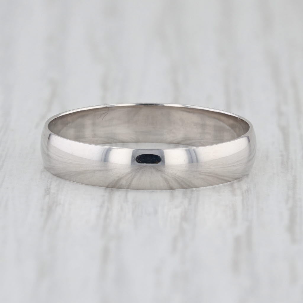Classic 14k White Gold Wedding Band Size 10 Ring