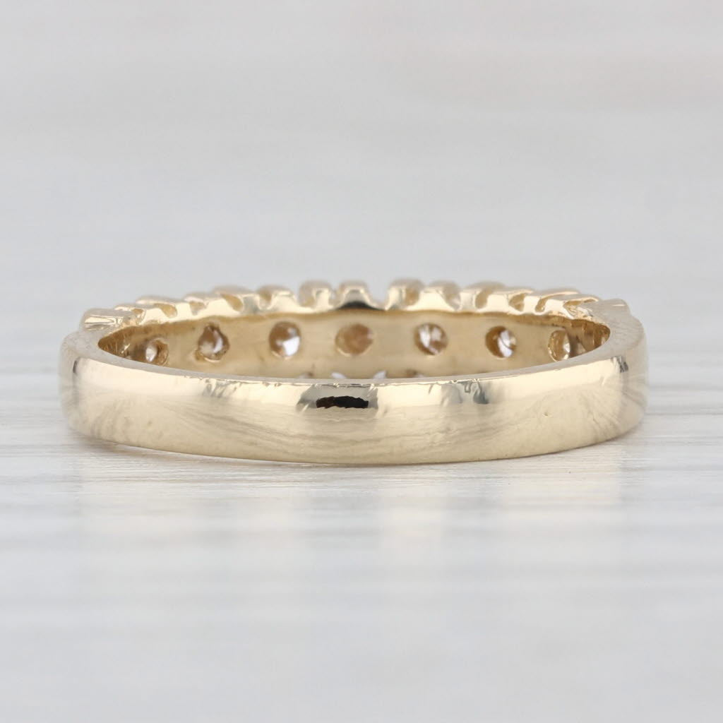 0.30ctw Diamond Wedding Band 14k Yellow Gold Size 5.25 Stackable Ring