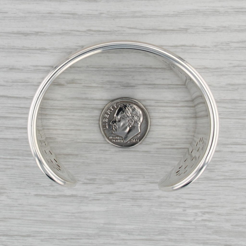 Hermes Eclips Eclypse Cuff Bracelet Sterling Silver Statement Dot Accents