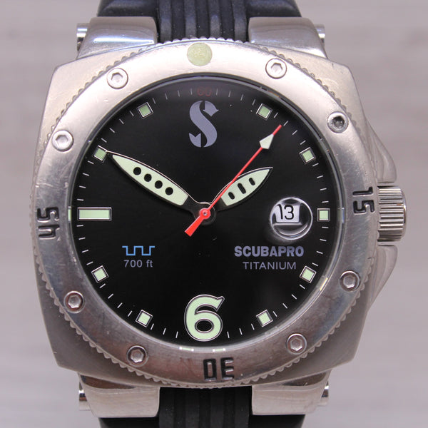 Scubapro 700 Mens 41mm Automatic Titanium Divers Watch w Bracelet Box