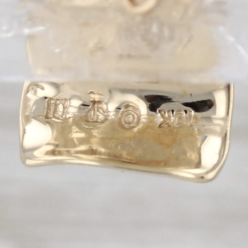 0.38ctw Diamond Journey J-Hook Earrings 10k Yellow White Gold Drops
