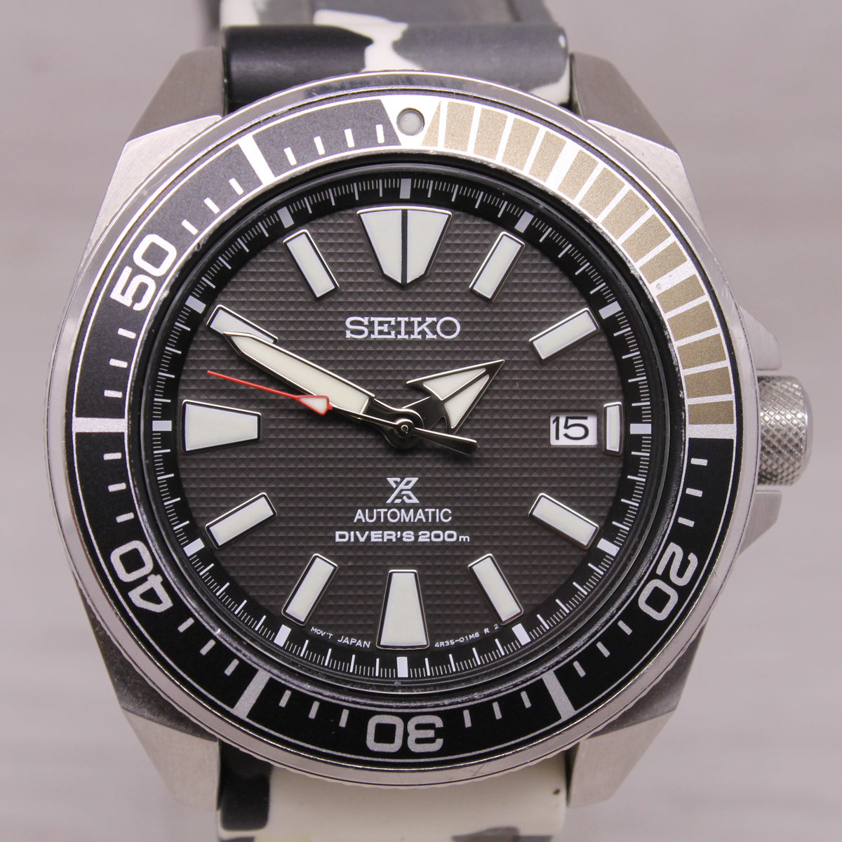 Seiko Prospex Samurai 44m Automatic Divers Watch Date Stainless Steel SRBP51