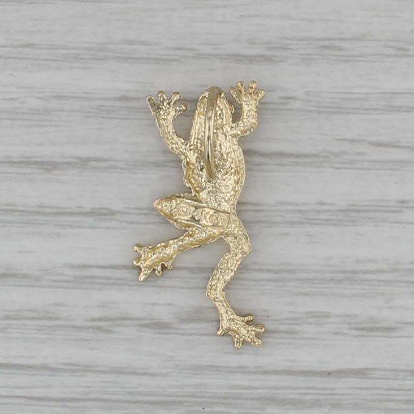 Detailed Frog Pendant 14k Yellow Gold