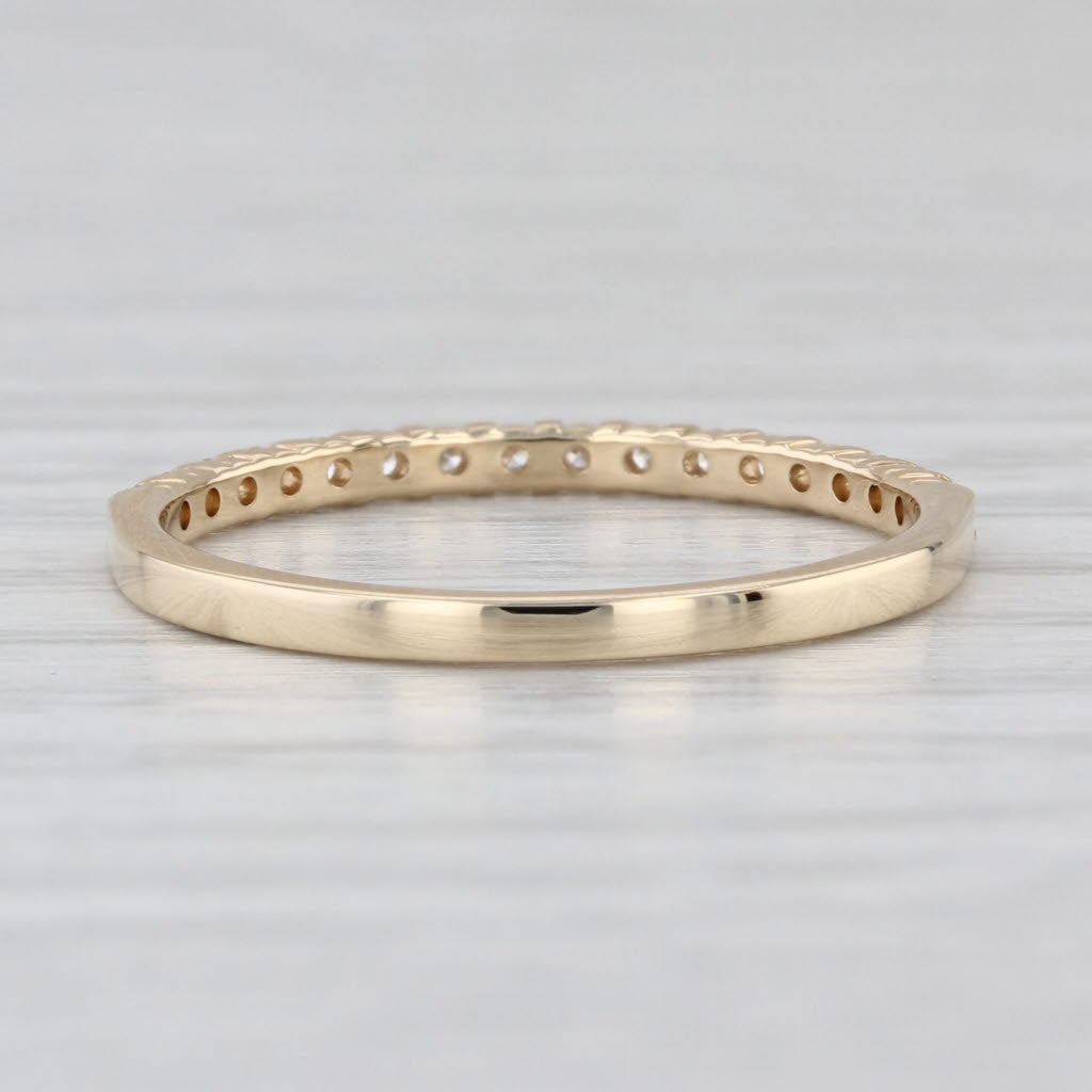 0.10ctw Diamond Stackable Band 14k Yellow Gold Size 7 Wedding Ring
