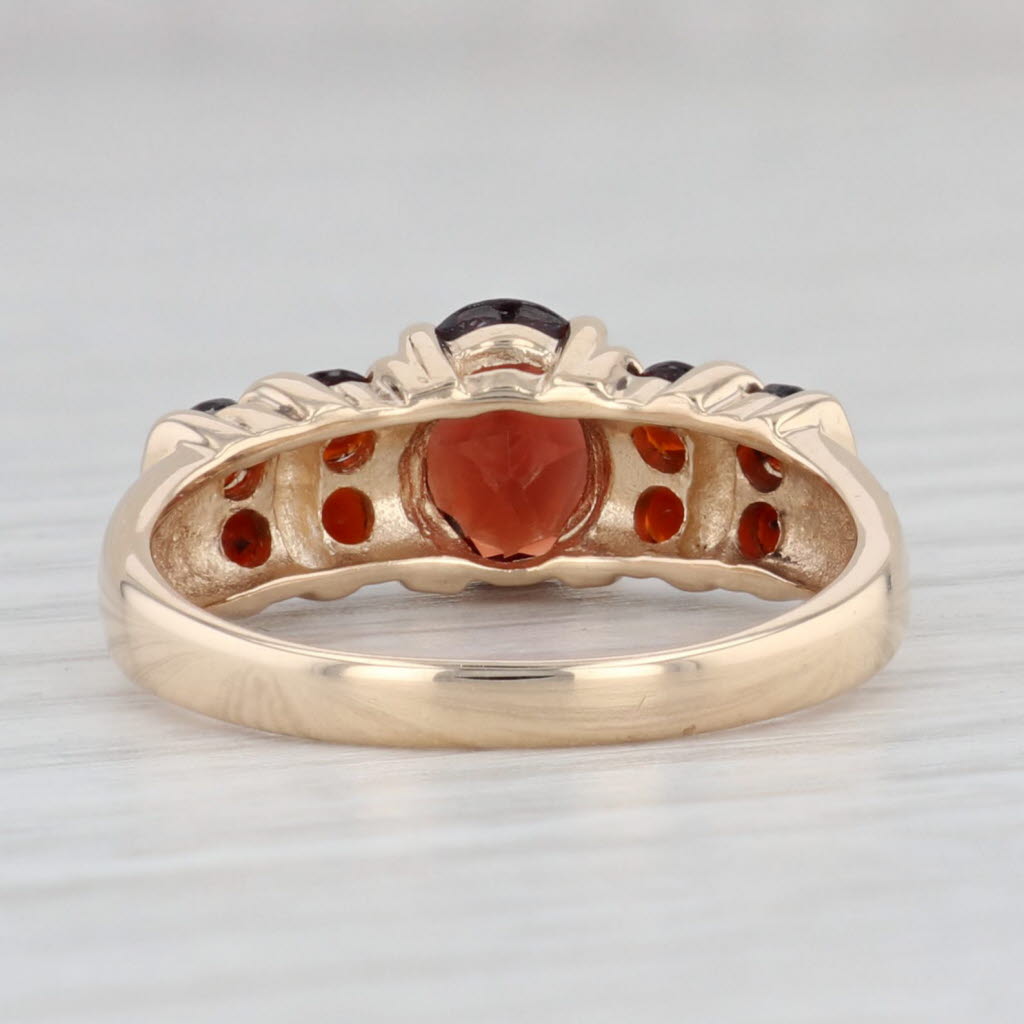 Light Gray 2.11ctw Oval Garnet Ring 14k Yellow Gold Size 8.25