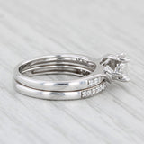 0.27ctw Diamond Engagement Ring Wedding Band Bridal Set 10k White Gold Size 5