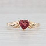Light Gray Vintage Richard Klein 0.78ct Garnet Heart Ring 14k Gold Sz 7 January Birthstone