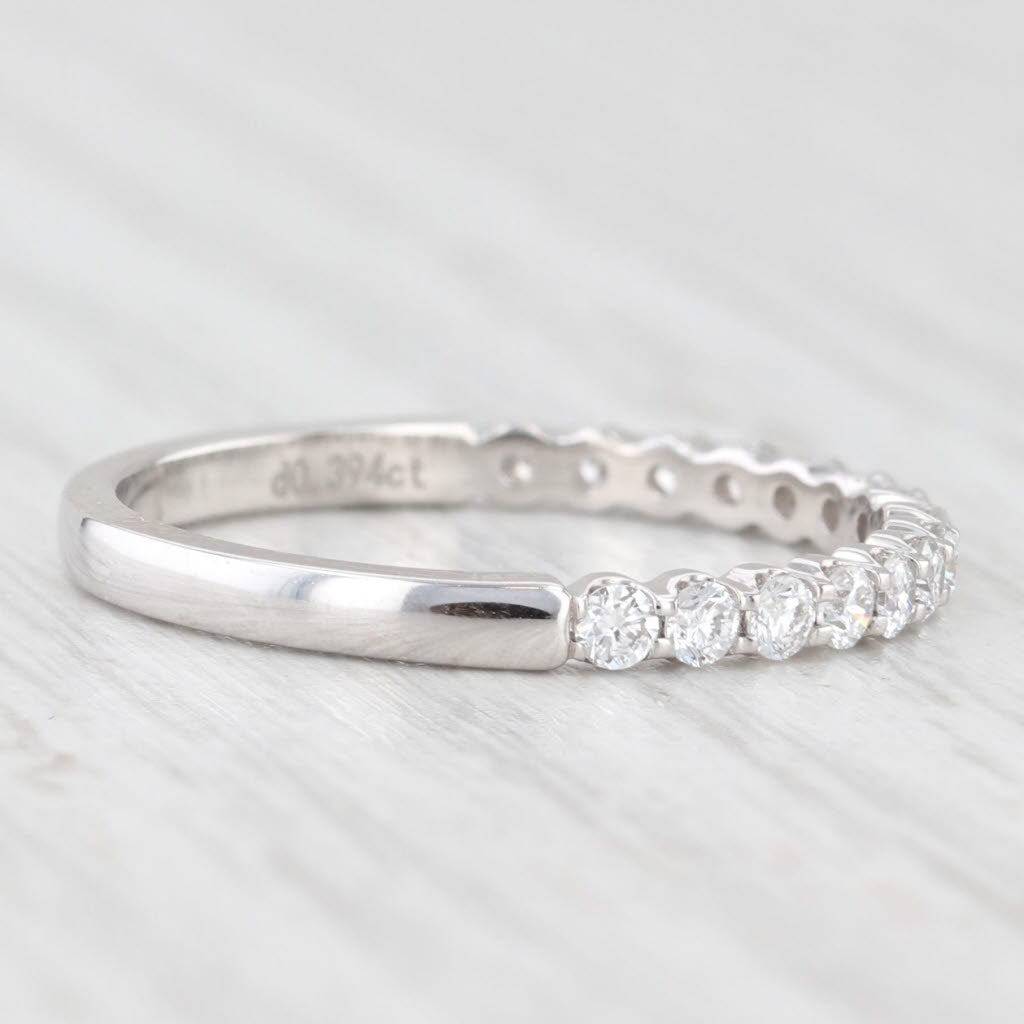 Light Gray New 0.39ctw Lab Grown Diamond Ring Wedding Anniversary Band 14k White Gold S 6.5