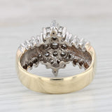 Light Gray 1.25ctw Marquise Diamond Cluster Ring 10k Gold Size 10 Cocktail