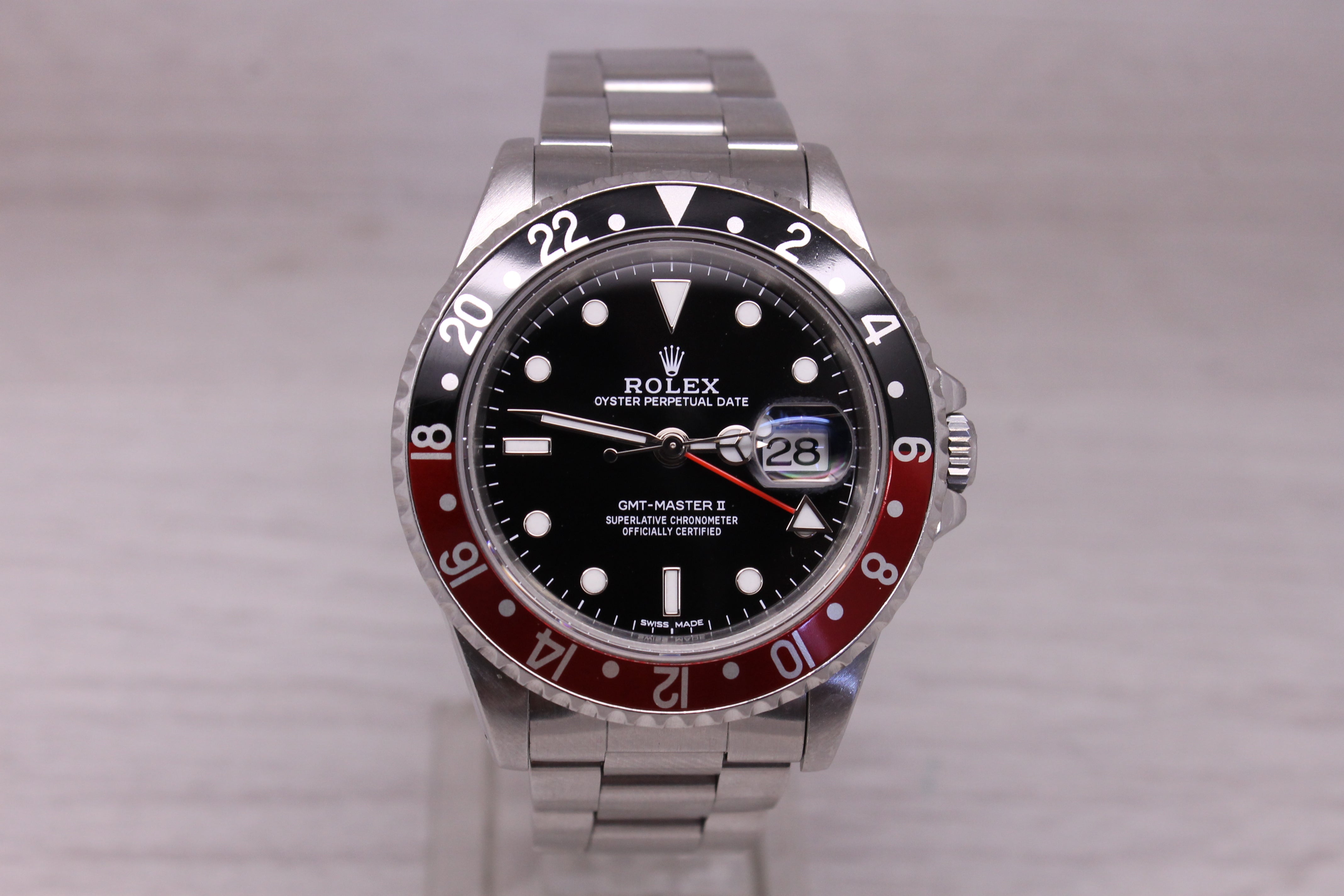 Vintage 1995 Rolex GMT Master II 16710 Mens 40mm Steel Watch Oyster Coke Bezel