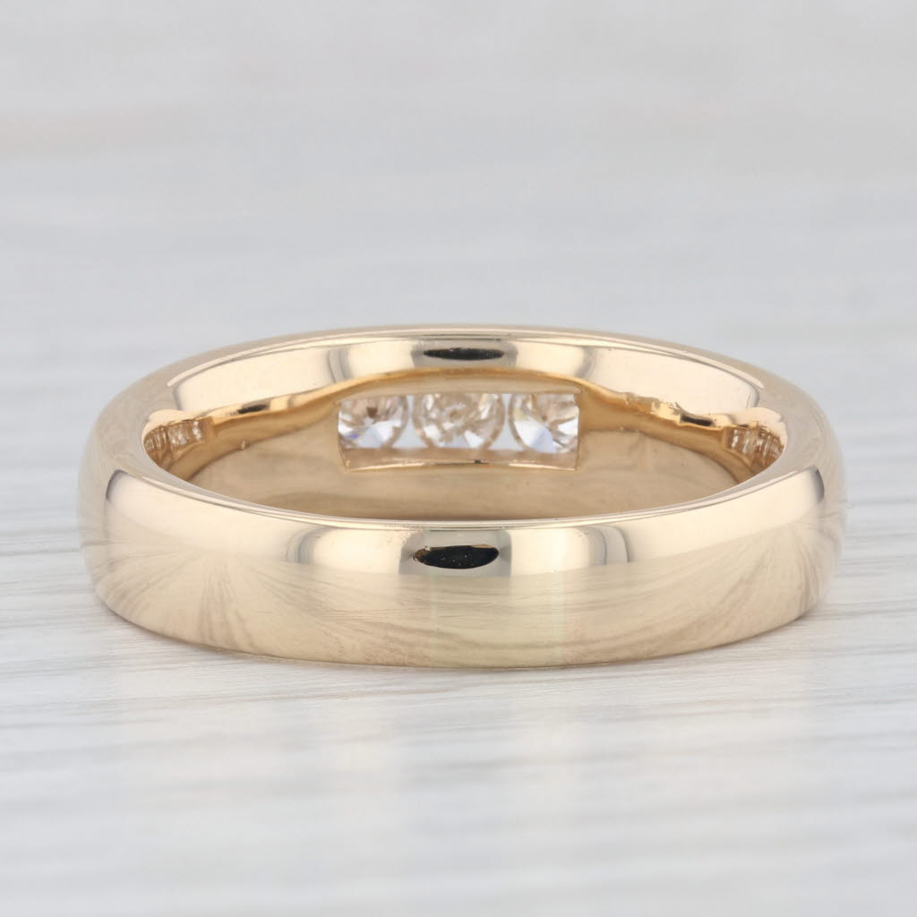 Light Gray 1ctw Diamond Men's Wedding Band 14k Yellow Gold Size 12.5 Ring