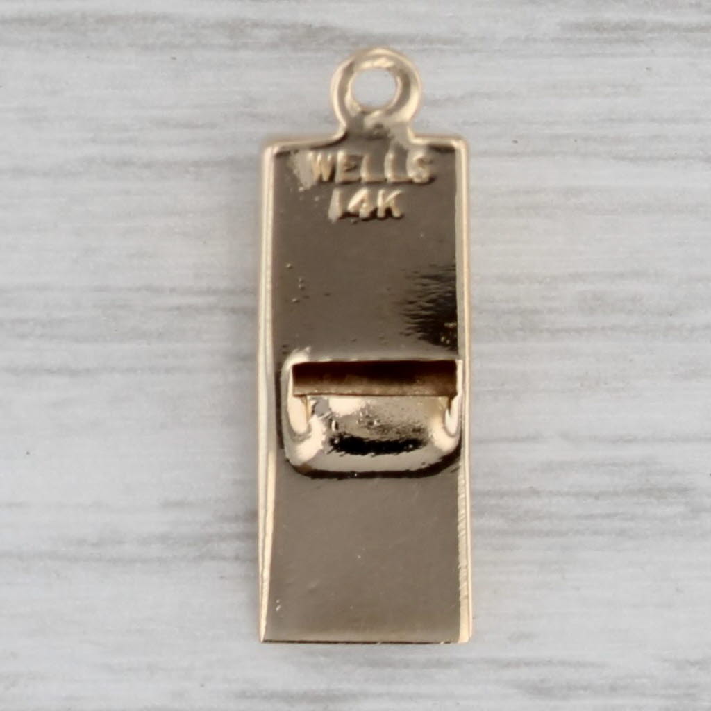 Gray Vintage 14k Yellow Gold Whistle Charm