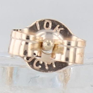 0.90ctw Oval Blue Topaz Stud Earrings 10k Yellow Gold Solitaire Studs