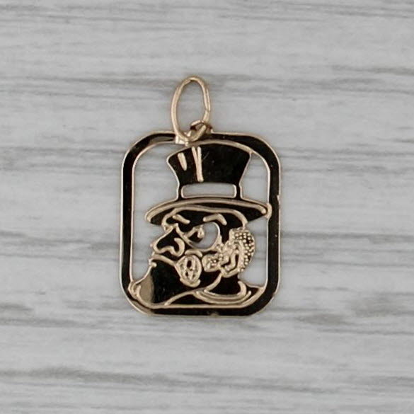 Wake Forest University Demon Deacons Mascot Charm 14k Yellow Gold Small Pendant