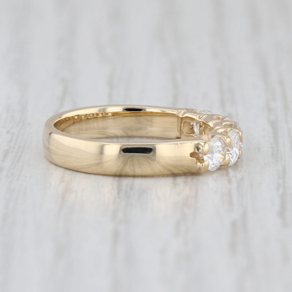1ctw Diamond Wedding Band 14k Yellow Gold Size 6.5 Stackable Anniversary Ring
