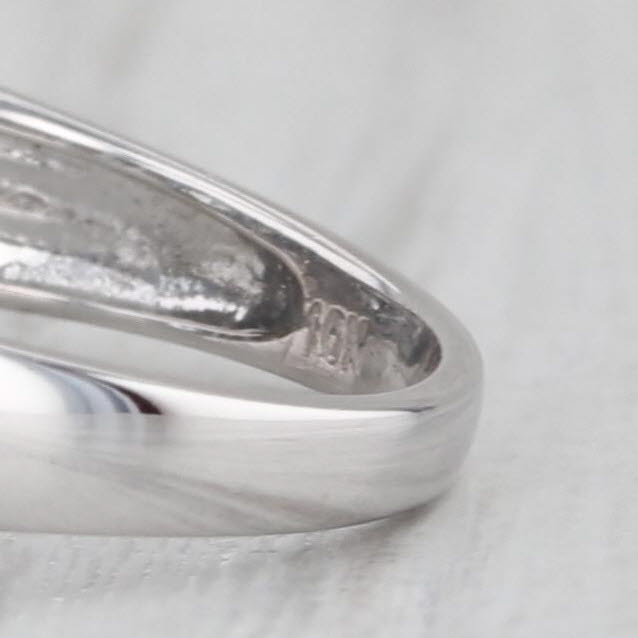 1.50ctw Aquamarine Blue White Sapphire Halo Ring 10k White Gold Size 8