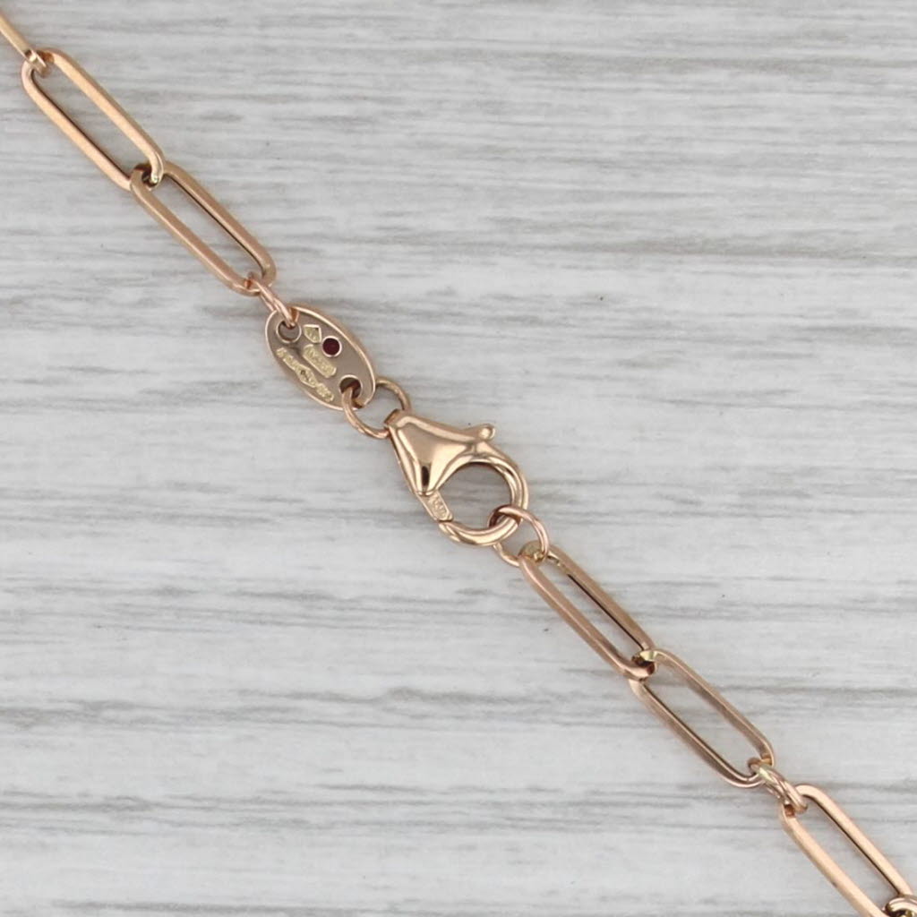 Roberto Coin 34" Designer Gold Paperclip & Round Links Chain18k 37mm