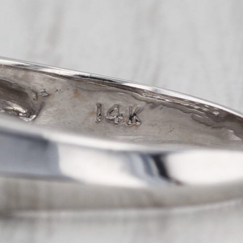 Vintage 0.23ctw Diamond Wedding Anniversary Band 14k White Gold Stackable