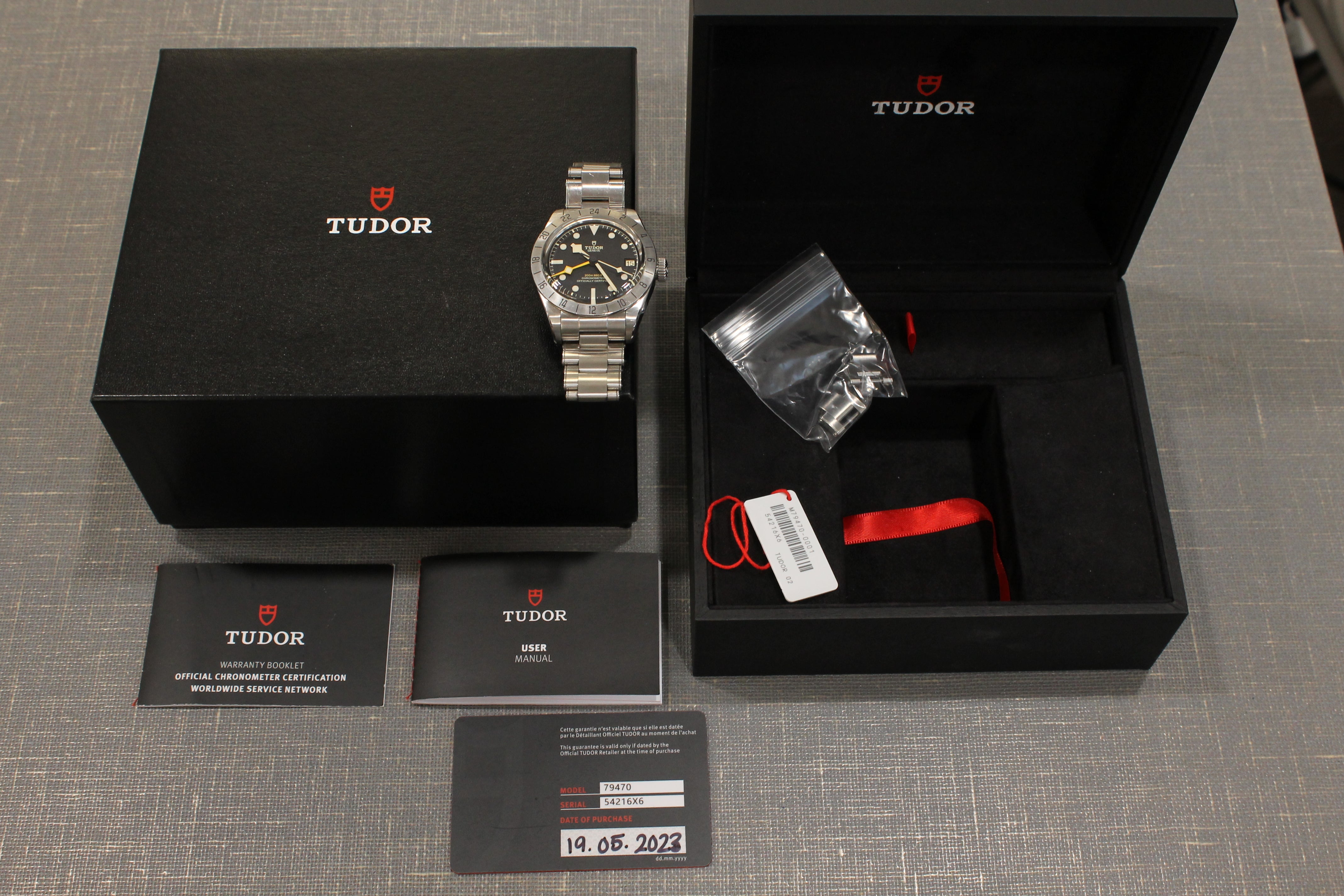 Tudor Black Bay Pro GMT Mens 39mm Steel Automatic Watch w/ Box Bracelet 79470
