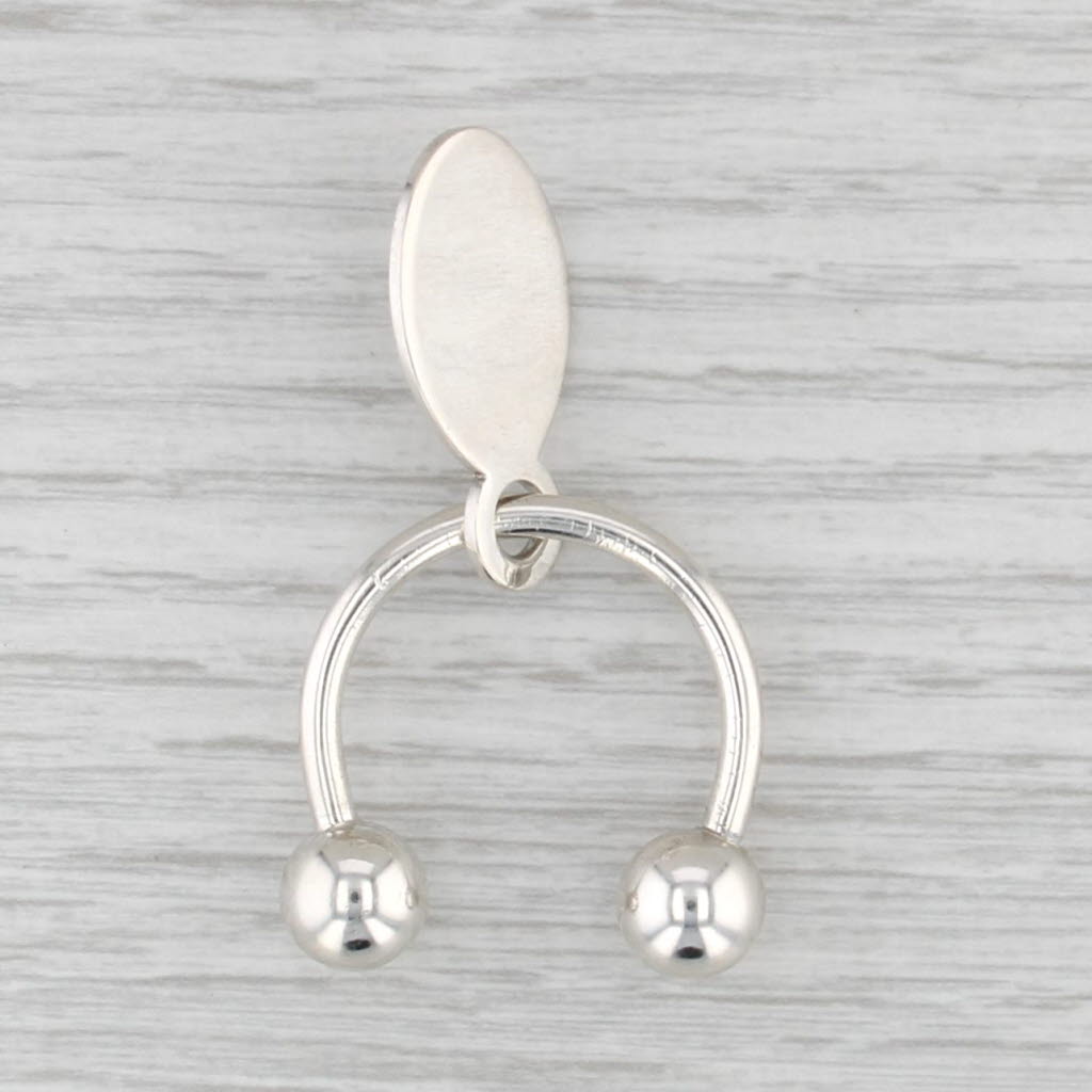 Return Tiffany & Co Engravable Key Chain w/ Pouch Sterling Silver Screw-on