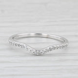Contoured Wedding Band Guard 10k White Gold Size 7 Stackable Ring