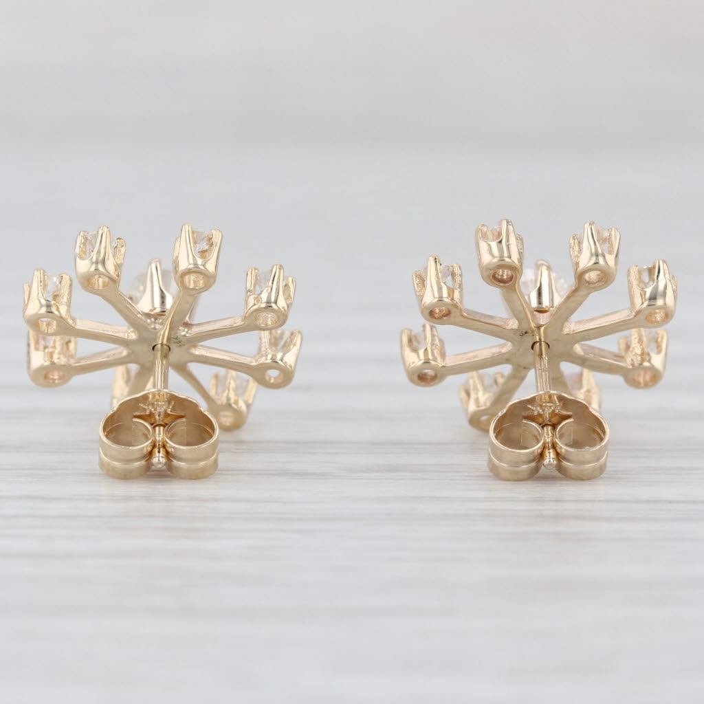 0.45ctw Diamond Stud Enhancer Earrings 14k Yellow Gold Changeable Studs