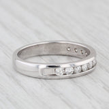 0.48ctw Diamond Wedding Band 10k White Gold Size 7 Stackable Anniversary Ring