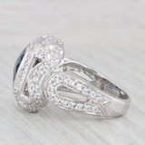 7.44ctw Lab Created Blue Sapphire Cubic Zirconia Ring 14k Gold Size 9 Cocktail