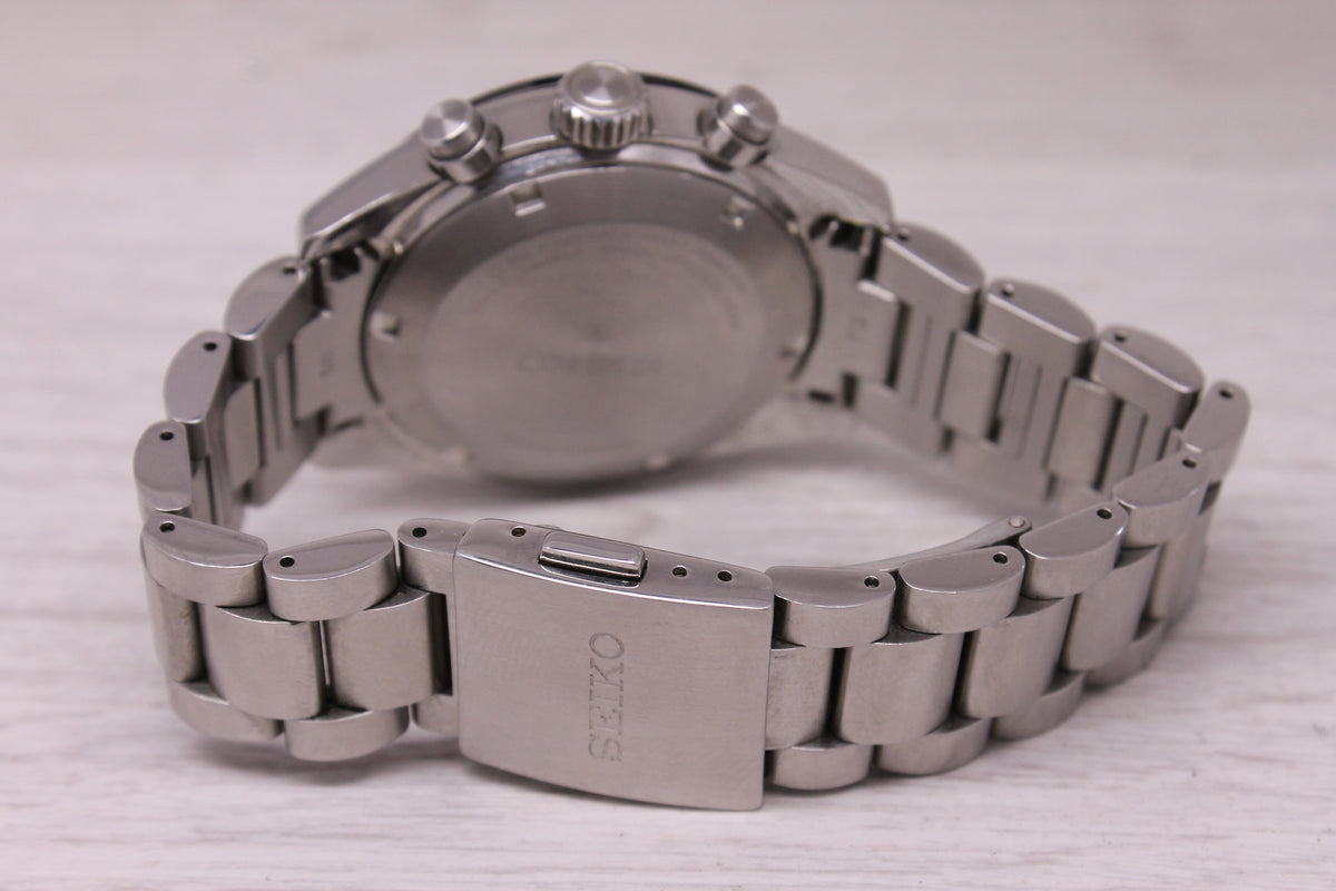 Seiko Prospex Speedtimer Solar Chronograph Watch 39.5mm Steel Date SSC817