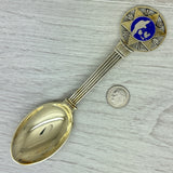 Gray Vintage 1931 Anton Michelsen Sterling Silver Enamel Christmas Spoon Denmark