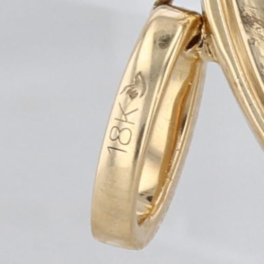 0.17ctw Diamond Palm Tree Pendant Doves By Doron Paloma 18k Yellow Gold