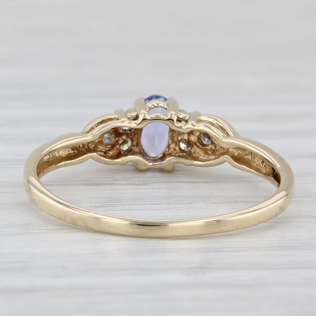 Light Gray 0.21ctw Tanzanite Diamond Ring 14k Yellow Gold Size 9.5