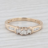 0.20ctw Diamond 3-Stone Engagement Ring 10k Yellow Gold Size 7.25 Stackable