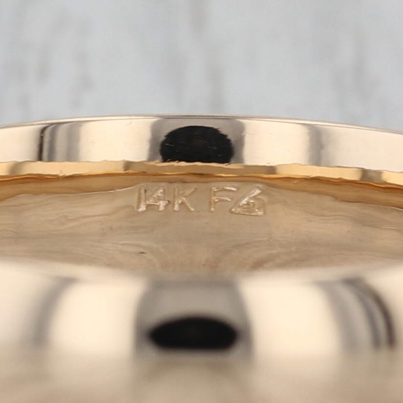 Classic Men's Gold Wedding Band 14k Yellow Gold Size 12 Ring