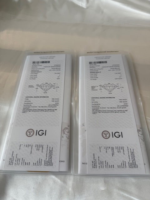Dark Gray New 2.06ctw Round Lab Created Diamond Stud Earrings 14k White Gold VS1 IGI