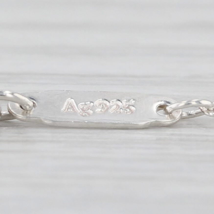 Tiffany Engraved Initial Letter K Disc Pendant Necklace Pouch Sterling Silver