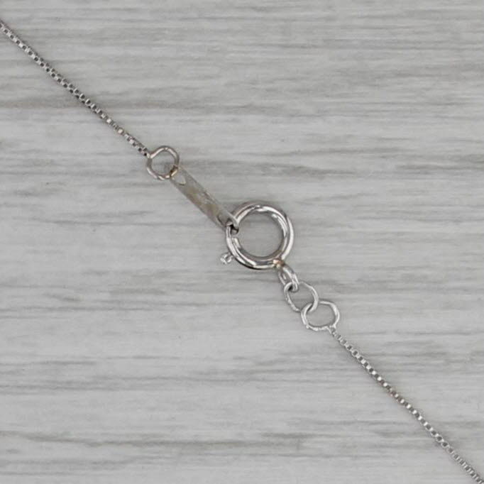 0.70ctw Diamond Cluster Halo Pendant Necklace 10k White Gold 21.25" Box Chain