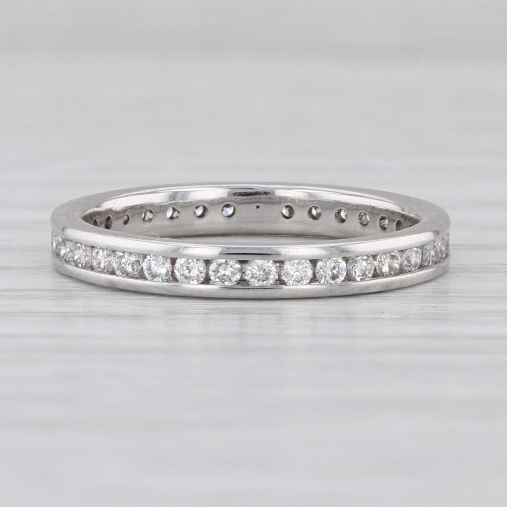 0.48ctw Diamond Eternity Band 14k White Gold Wedding Ring Size 5 Stackable