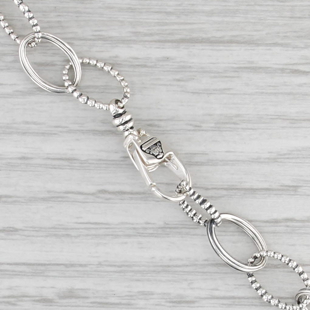 New Lagos Signature Caviar 20" 9.1mm Sterling Silver Cable Chain Lobster Clasp