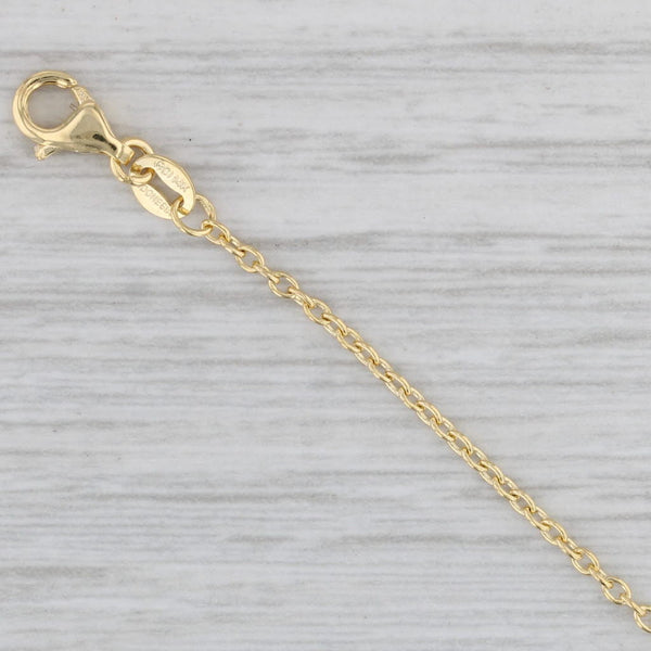New Adjustable Cable Chain Necklace 14k Yellow Gold 16"-18" 1.5mm
