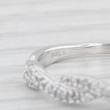 Woven Diamond Band 10k White Gold Size 9 Ring Stackable Wedding Anniversary