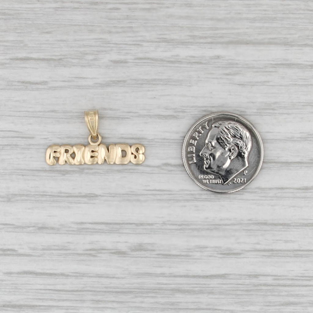 "Friends" Pendant 14k Yellow Gold Gift Keepsake