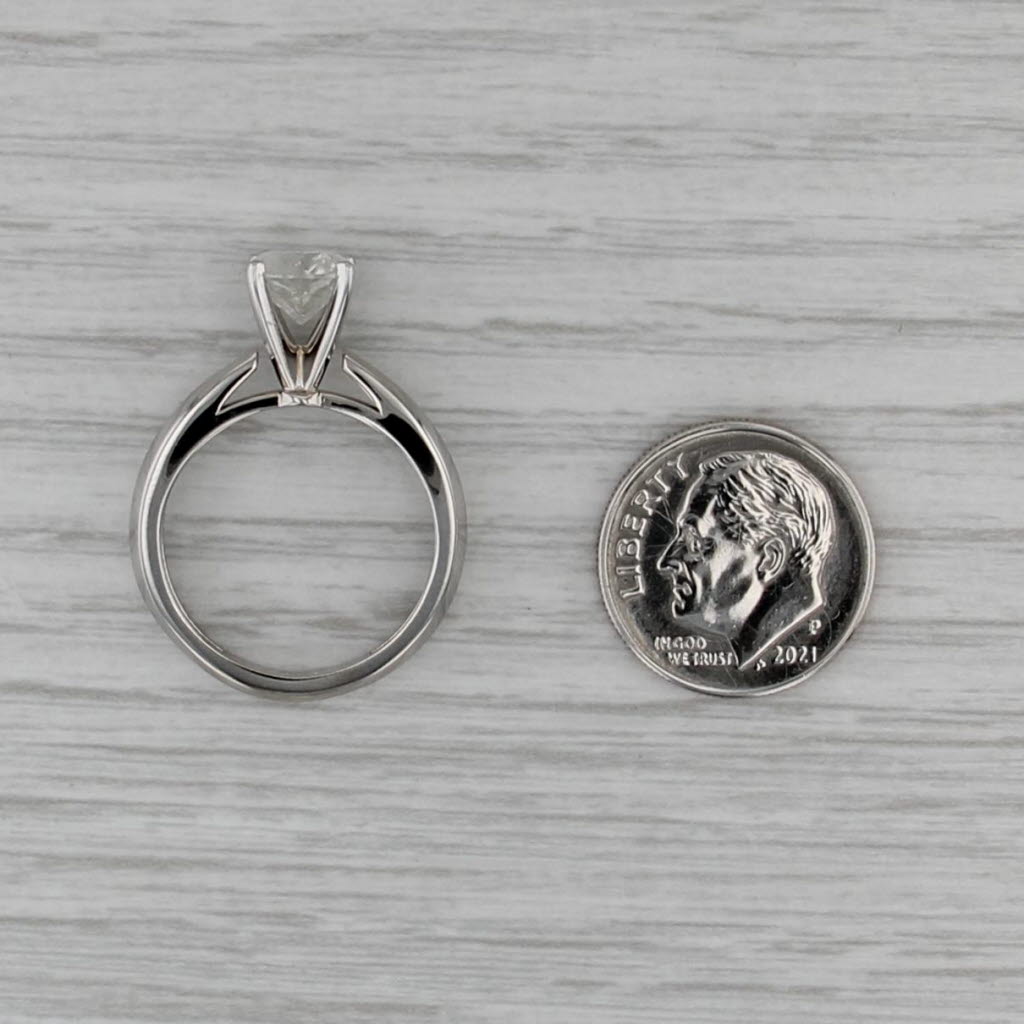 1.50ct Round Diamond Solitaire Engagement Ring 14k White Gold Size 6.75