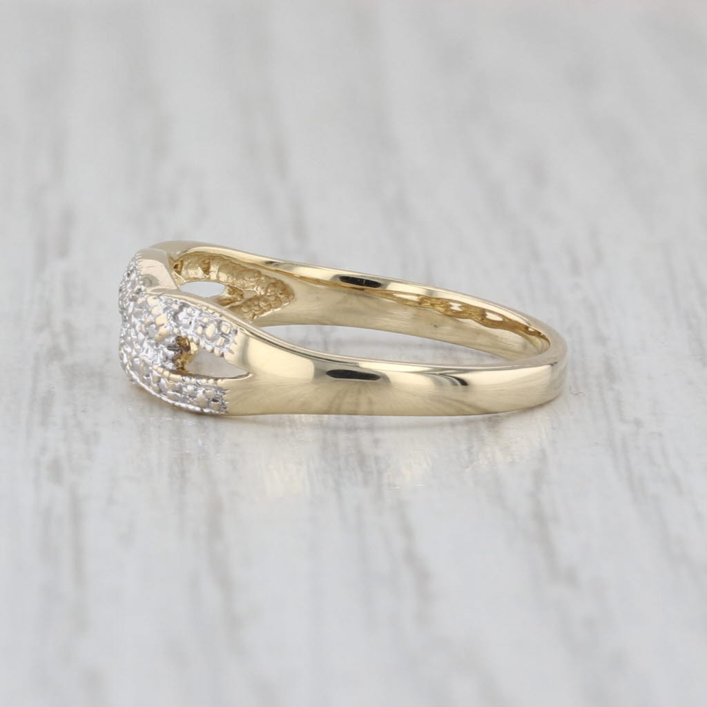 Interlocking 3-Rings Ring 10k Yellow White Gold Size 7 Size 7 Stackable