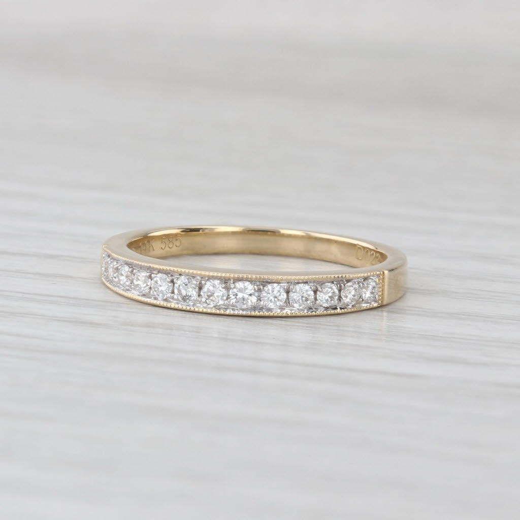0.23ctw Diamond Wedding Band 14k Yellow Gold Size 6.75 Ring Stackable