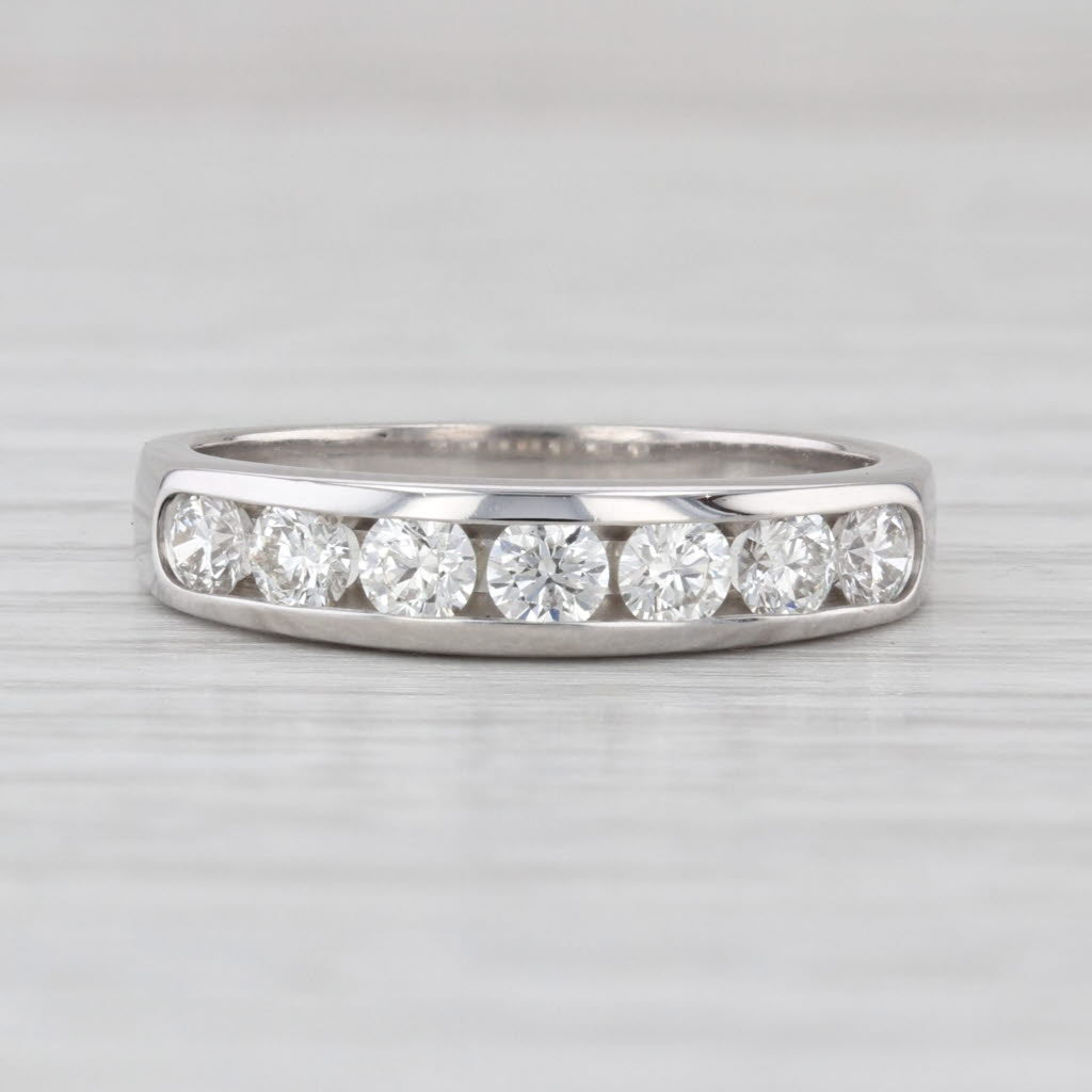 Hearts on Fire 0.70ctw Diamond Wedding Band 18k White Gold Sz 7.5 Ring stackable