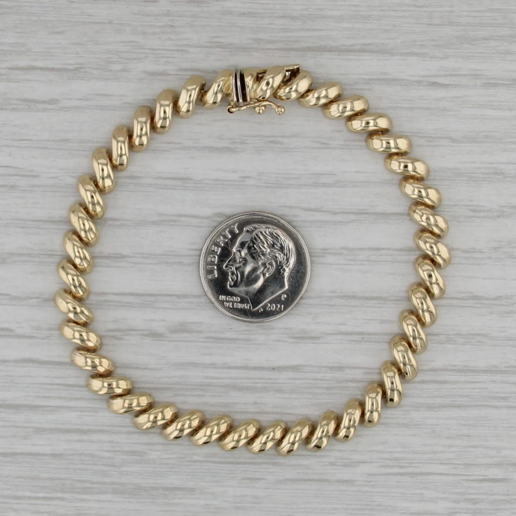 San Marco Chain Bracelet 14k Yellow Gold 6.75" 5.8mm