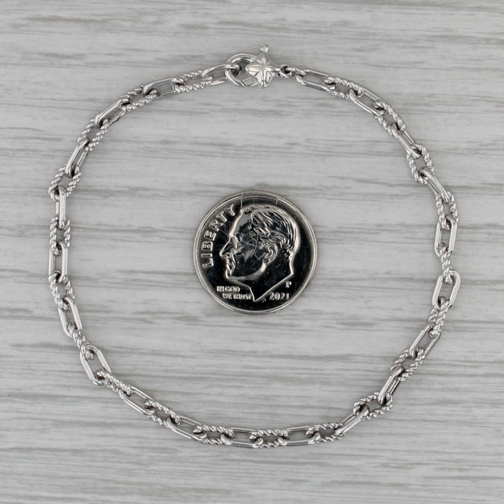 David Yurman Cable Chain Bracelet Sterling Silver 7" 3.5mm